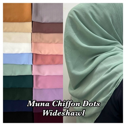 Muna Chiffon Dots Wideshawl